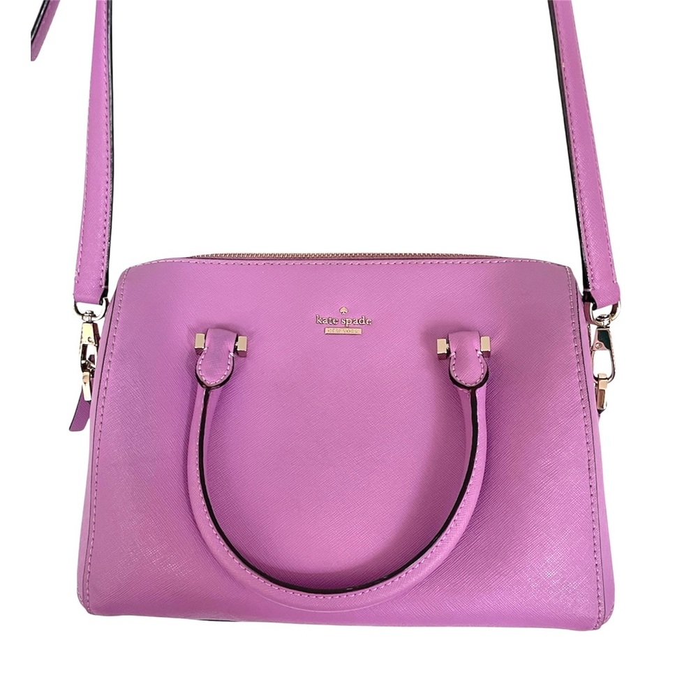 Kate Spade New York Electric Purple Barrel Satchel Shoulder Bag Gold Hardware